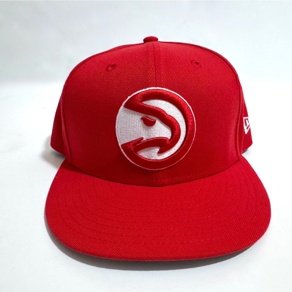 Atlanta Hawks Basketball New Era Basic 59FIFTY Snapback Red Logo Cap